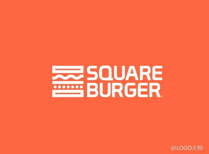 汉堡logo背景设计效果图,汉堡LOGO设计