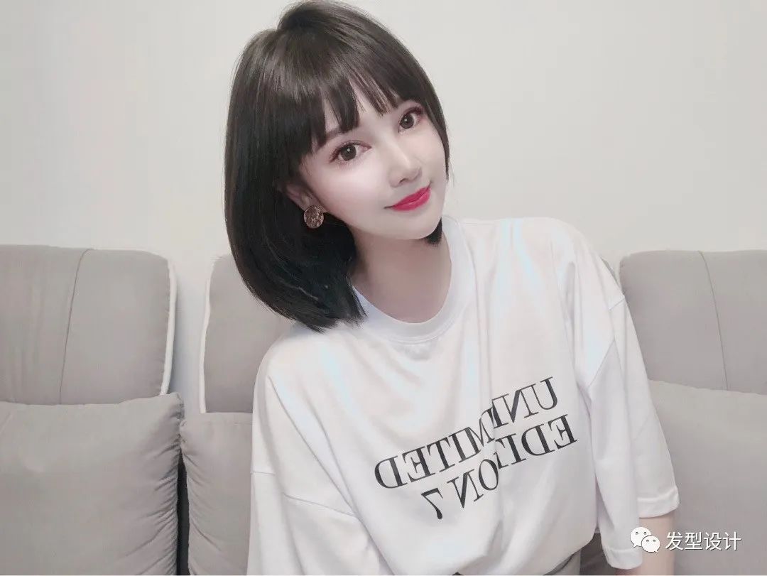 八大网红刘海短发,无刘海短发发型女