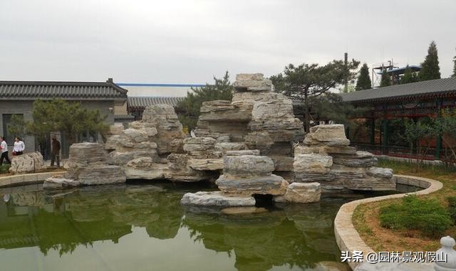室内假山庭院假山,假山景观鱼池没假山底座怎么设计