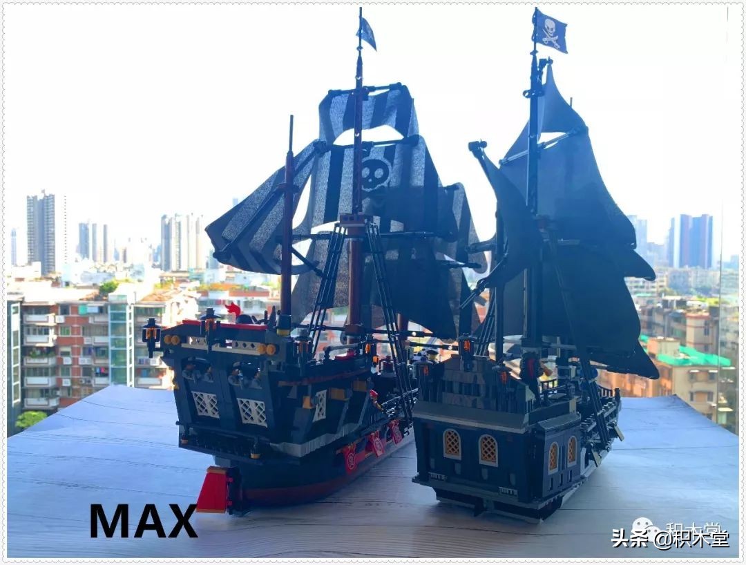「虚测评」哲高积木QL1801海盗船之骷髅冒险号