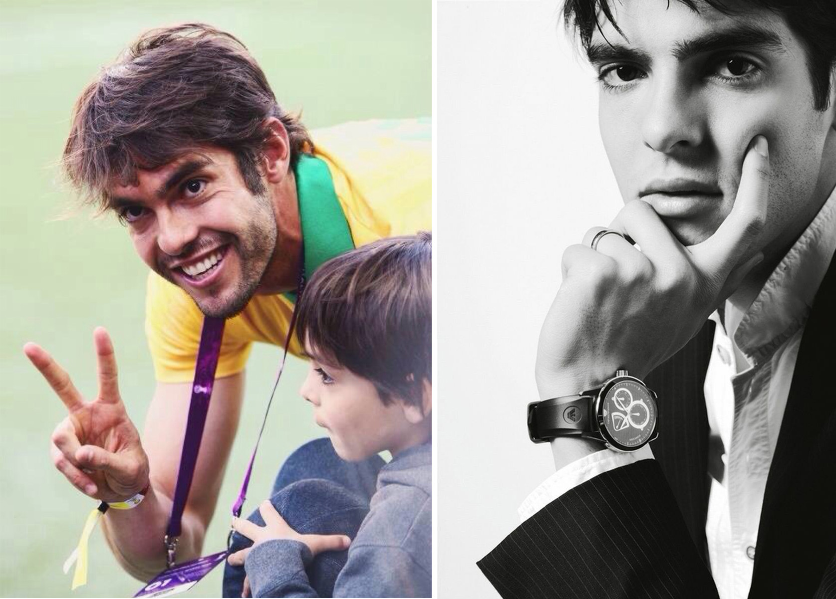 足坛卡卡颜值巅峰帅照,卡卡当之无愧足坛第一人