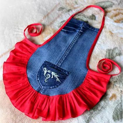 旧牛仔裤改造围裙大全步骤,旧牛仔裤改造围裙步骤