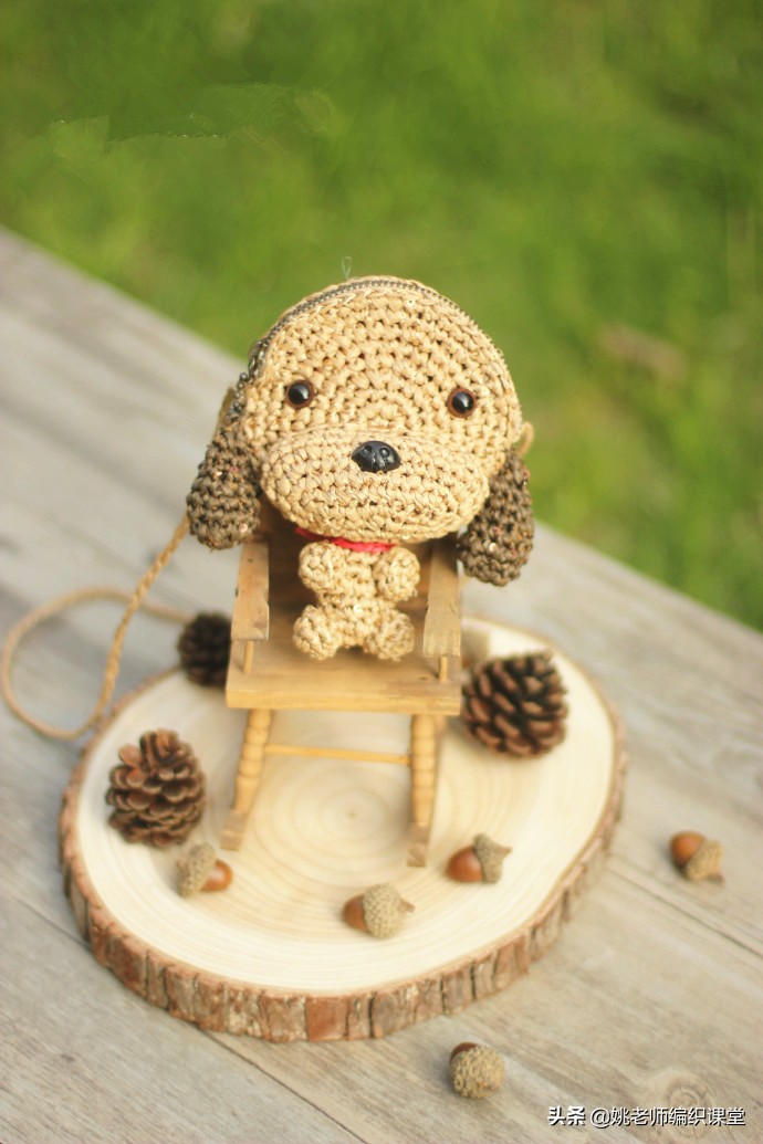 钩小黄狗挂件教程,怎样自制狗狗四只脚专用背包