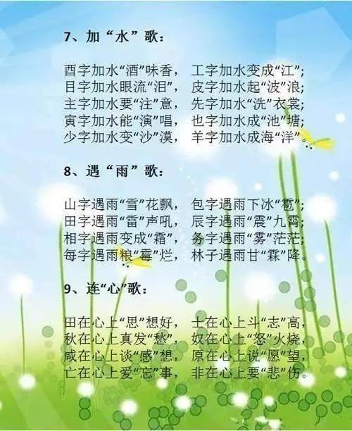 儿童识字歌儿歌,儿童数字识字歌