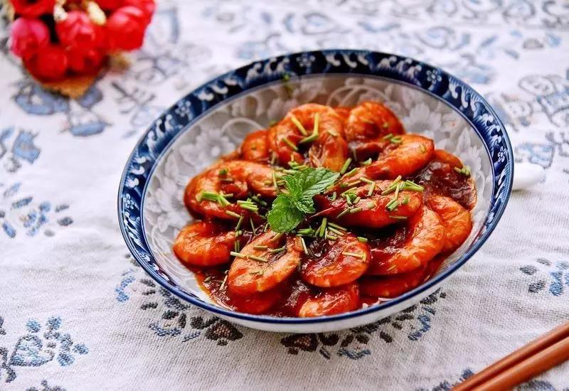做饭美食教程茄汁大虾,茄汁大虾酸甜开胃简单易学