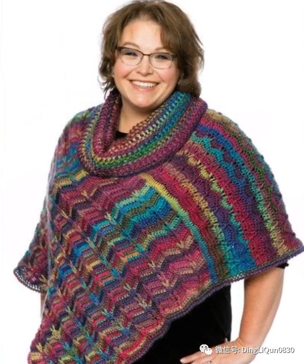 斗篷披肩钩花图样,针织披肩花样图片大全