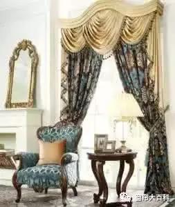 阳台窗帘加窗幔效果,千鸟格窗帘加窗幔