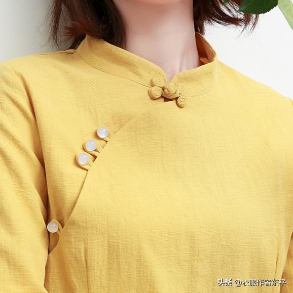 棉麻格子过肩衬衫的裁剪方法,宽松立领棉麻短袖衬衣的裁剪图