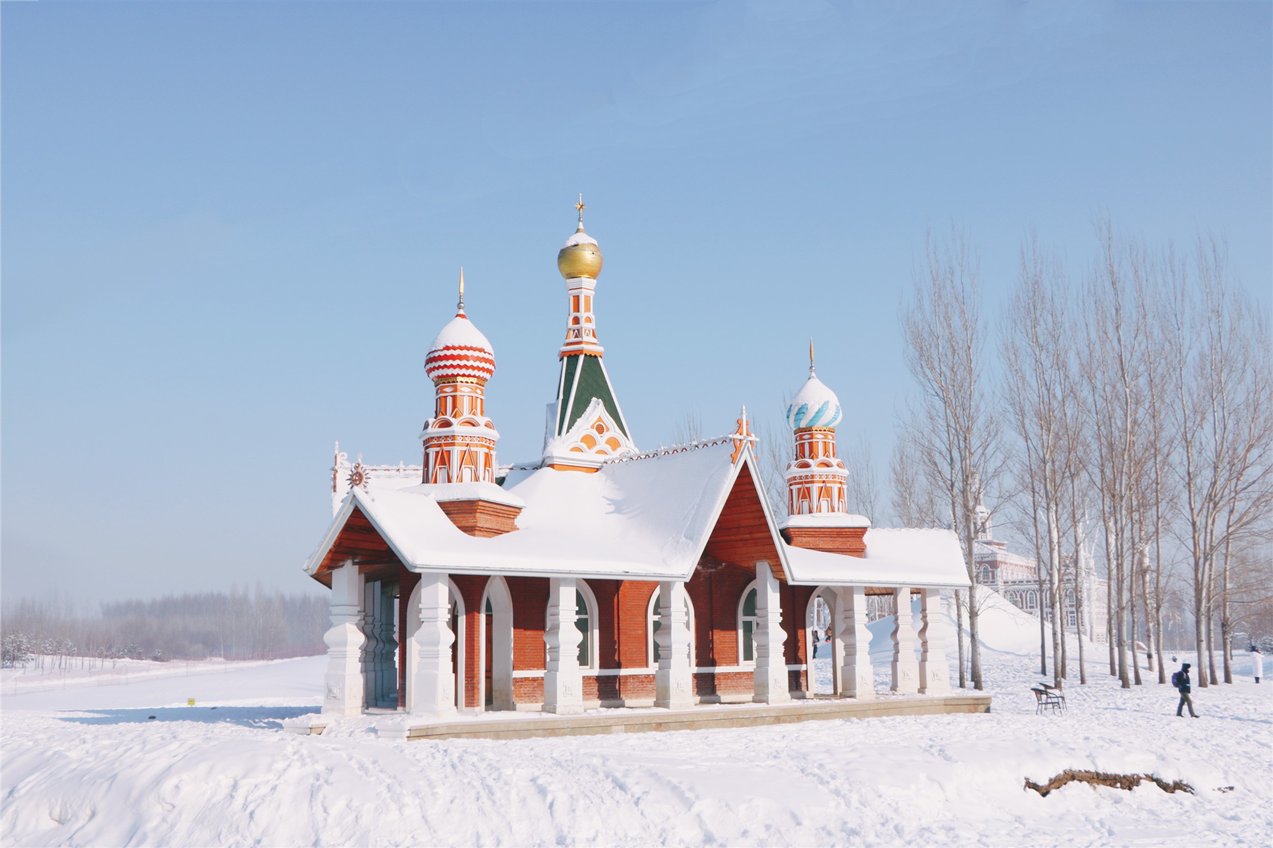 伏尔加庄园和俄罗斯风情小镇,伏尔加庄园浪漫的俄式冬季