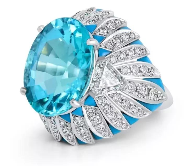 碧玺中的新贵金丝雀碧玺,碧玺中的贵族帕拉伊巴超强霓虹感