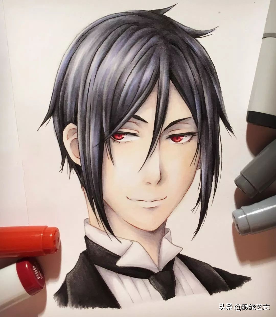 用touchmark马克笔画动漫人物,马克笔手绘动漫人物女生临摹素材