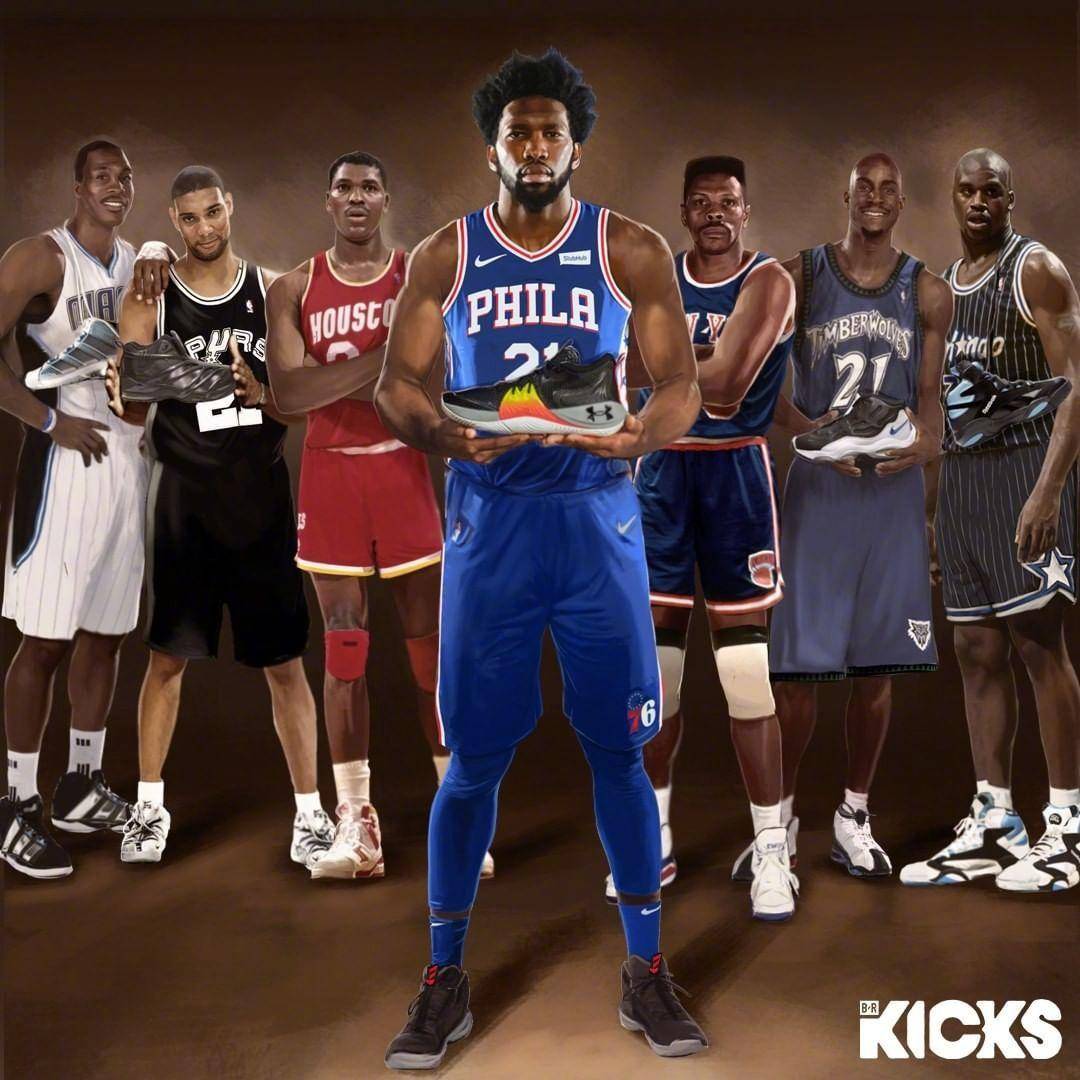 比肩名宿！恩比德场外价值获得认可，NBA第7位内线拥有签名鞋