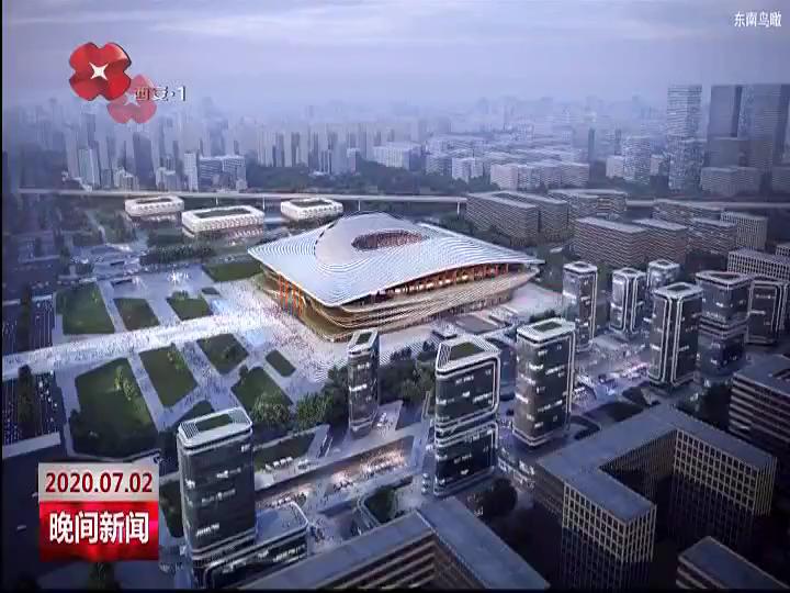 西安国际足球中心展示中心,西安国际足球中心夜景