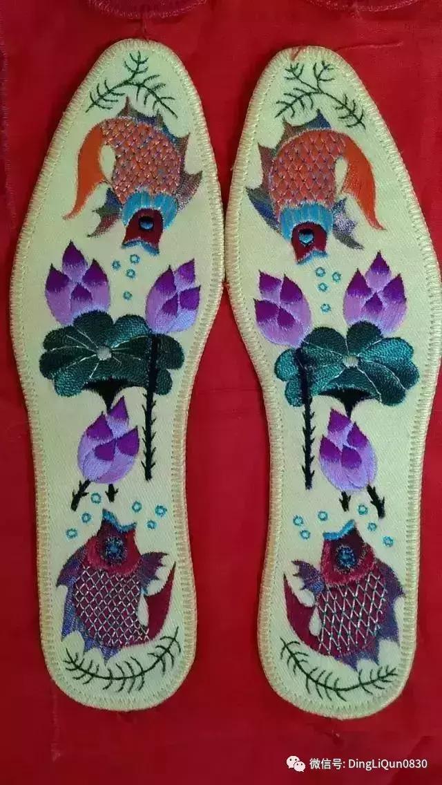 鞋垫手工刺绣最好看复杂的图案,刺绣作品展示简单