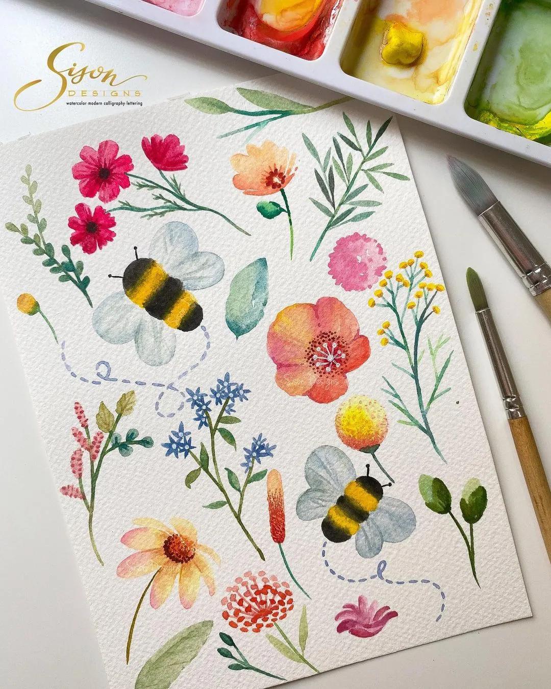 水彩手帐简单教程,水彩笔就能搞定的手账