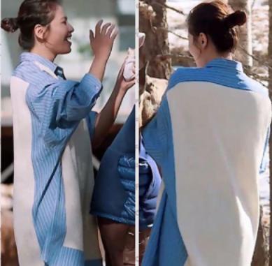 刘涛同款条纹衬衫V领毛衣假两件！彰显女人精炼贵气的独特魅力