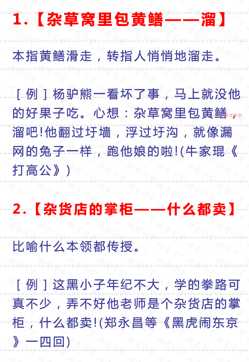 每日十则歇后语大全,日常必知的歇后语