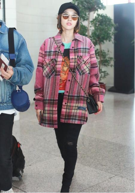 唐艺昕格子上衣外套 (唐艺昕外套)