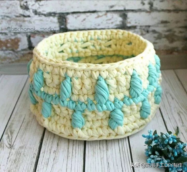手工用绳子编织篮子简单又好看,怎样手工编篮子