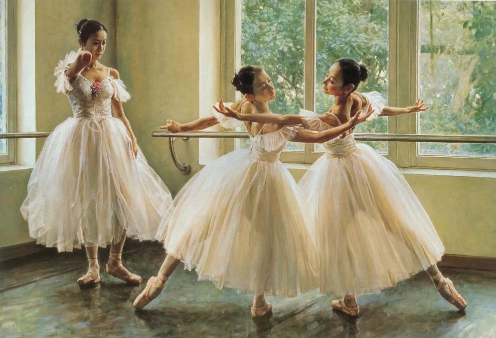 看完心跳加速！他*窥偷**老婆同事跳舞画了一组芭蕾少女卖了1200万