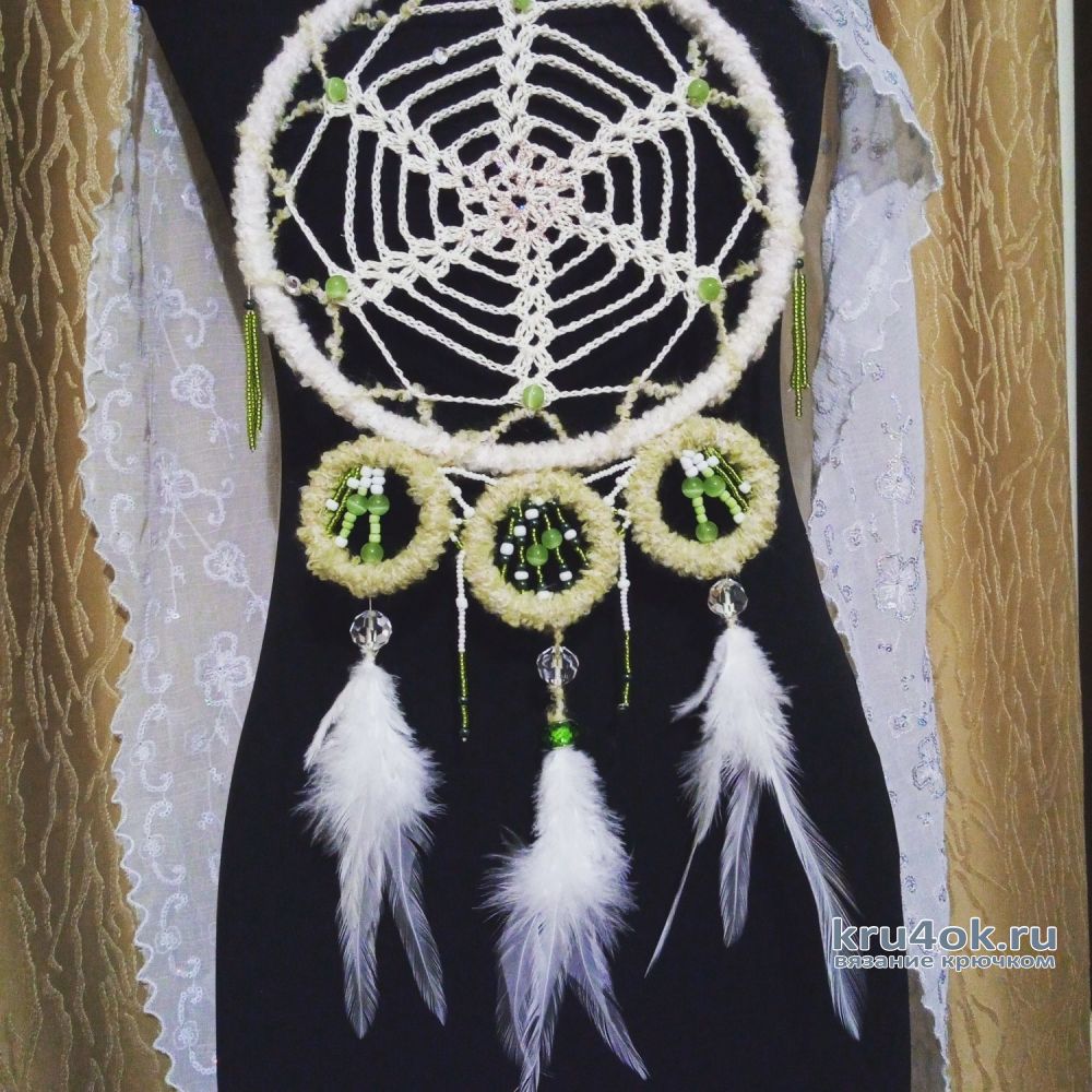 钩个长方形花片,织个捕梦网图片大全