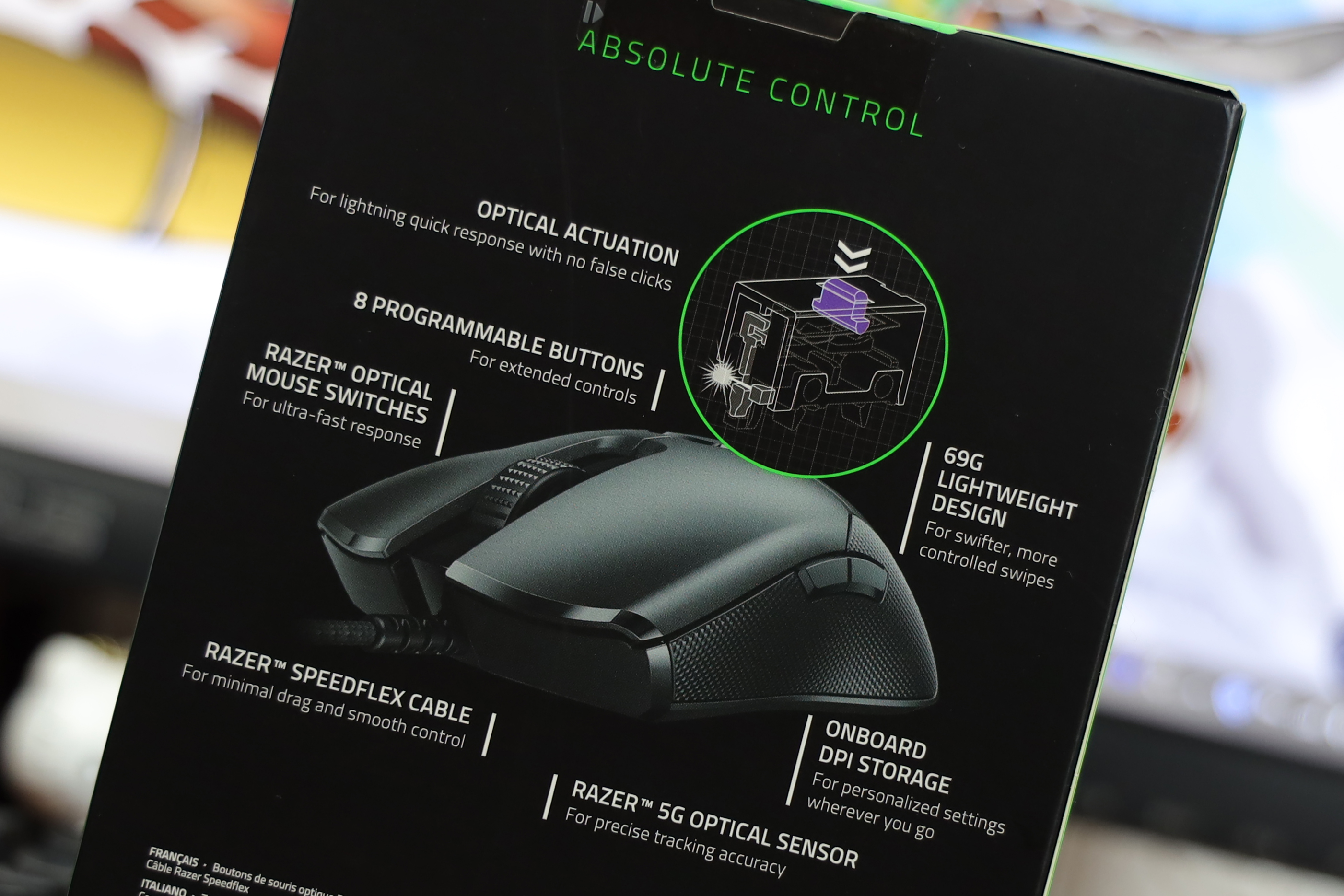 光学鼠标微动,雷蛇曼巴眼镜蛇无线版鼠标16000