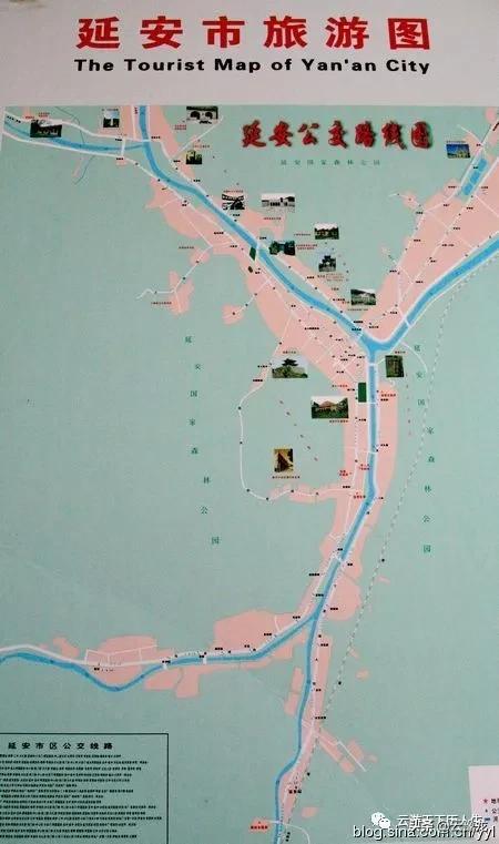 延安旅游宝塔山,延安宝塔山延河桥照片