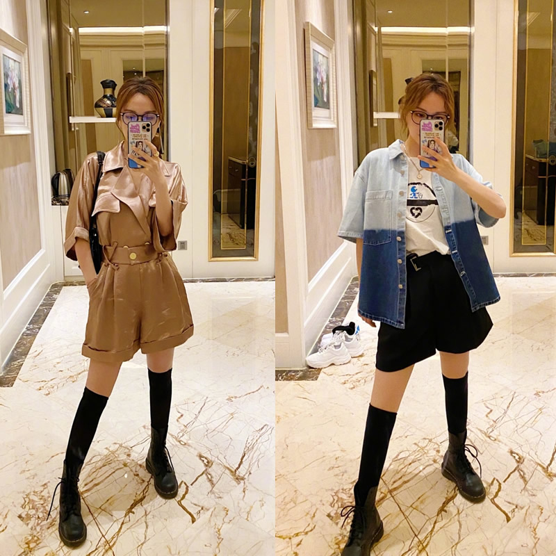 中长筒袜怎么搭才好看女,中长款袜日常搭配夏天