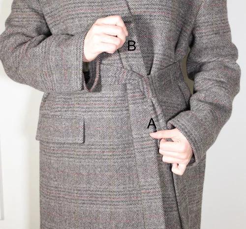 大衣腰带怎么系简单又好看,大衣短腰带系法简单又好看的系法