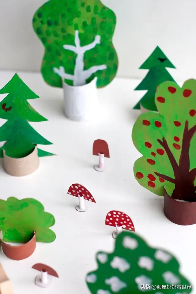 植树节种树简单又漂亮,关于植树节制作大树的图片