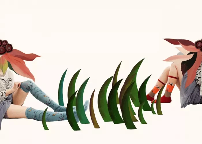 优雅气质花纹蕾丝船袜 (亚洲民族复古风短棉袜)