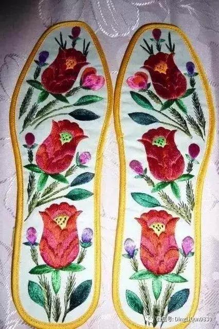 鞋垫上的刺绣艺术欣赏,鞋垫刺绣怎么刺绣熊猫嘴巴