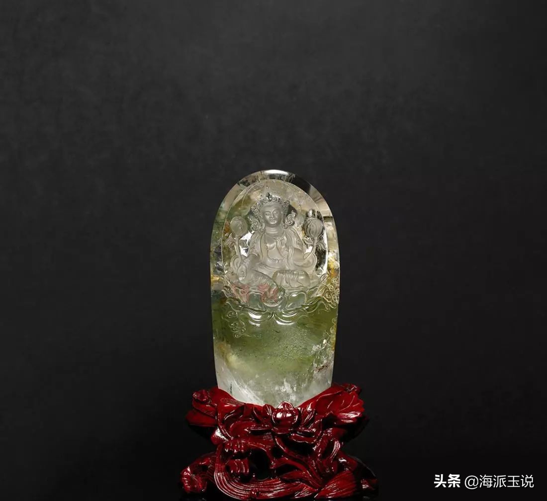 密教石刻造像,水晶内雕密宗佛像