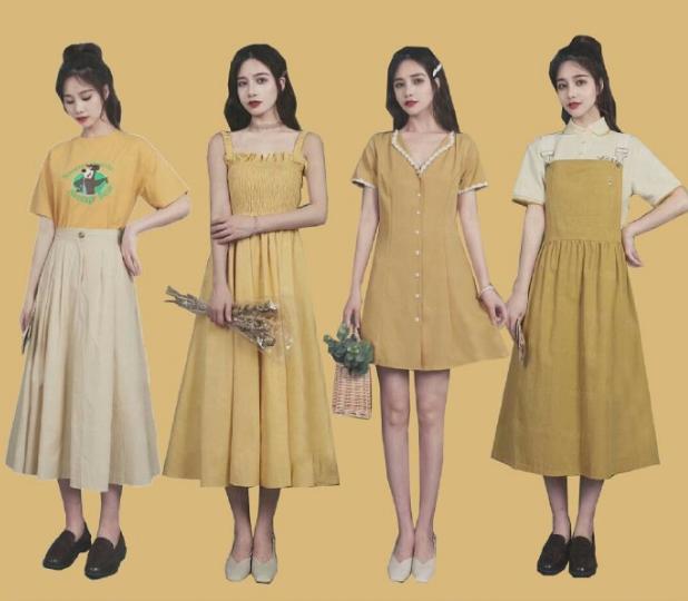 初夏黄色裙子搭配,初夏显白显瘦裙子推荐