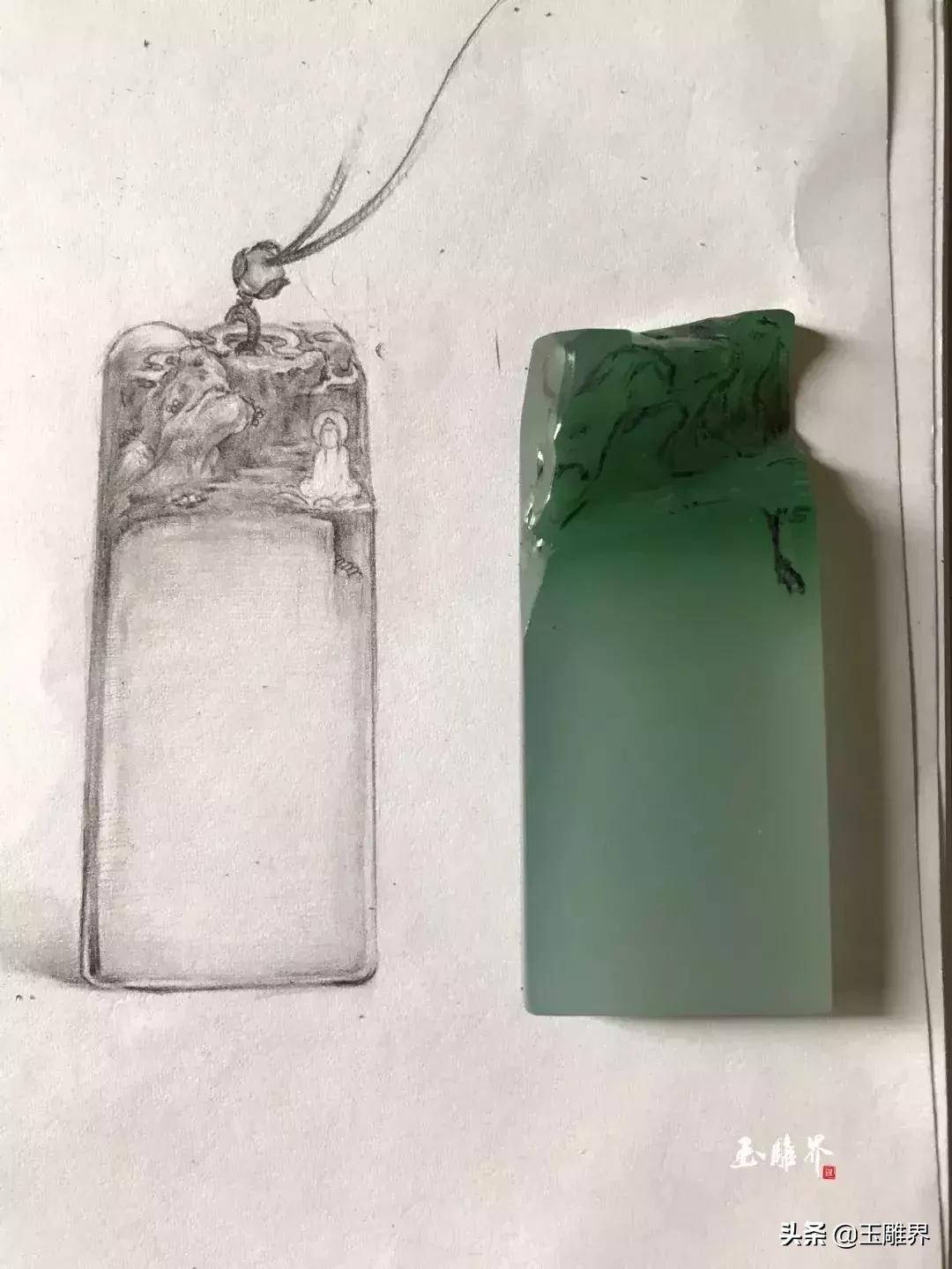 一件翡翠挂件,翡翠挂件龙