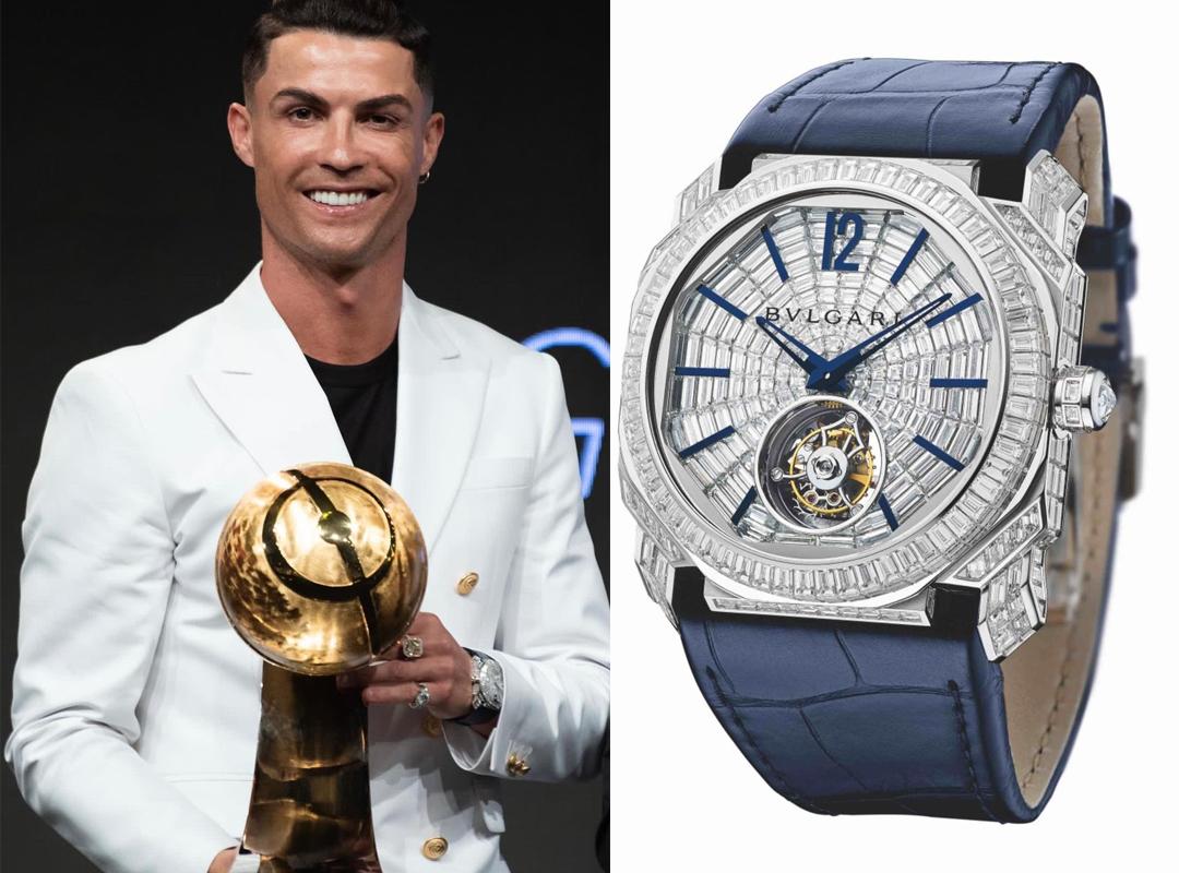 男人有多爱钻石？来看C罗的手腕