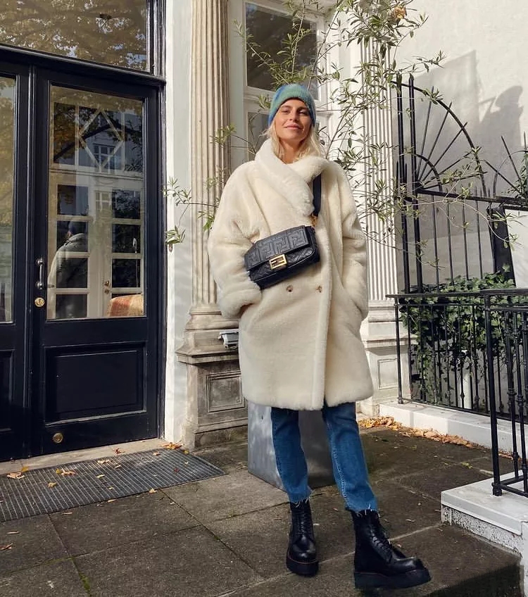 大码显瘦羊羔毛外套,羊羔毛外套的有效穿搭