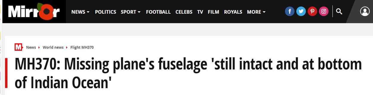 马航mh370被英国专家预测,英专家称找到马航mh370精确位置