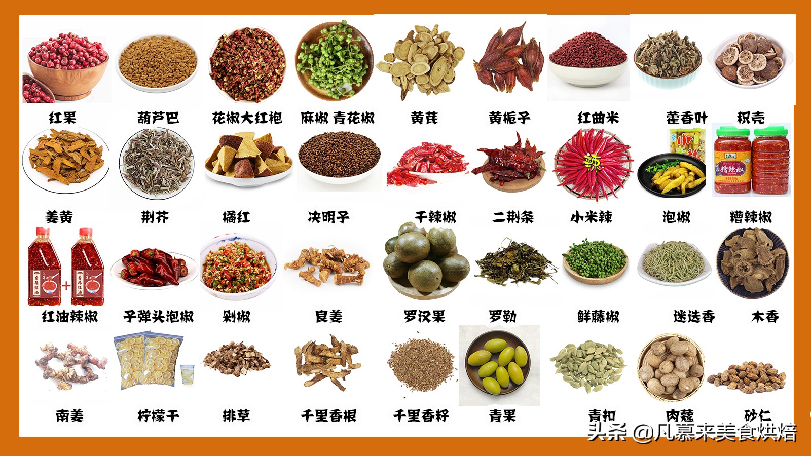 厨房内常用调味品的主要成分,厨房调味料大全及功能