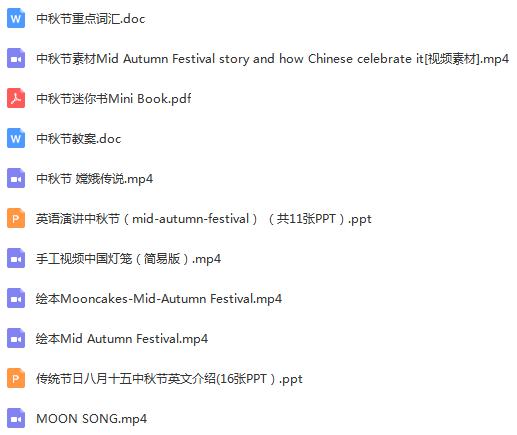 关于中秋节的英语小知识分享,中秋节有关的英语文化知识