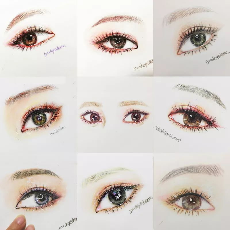 简单又好看的100种眼睛画法,画12种眼睛的画法