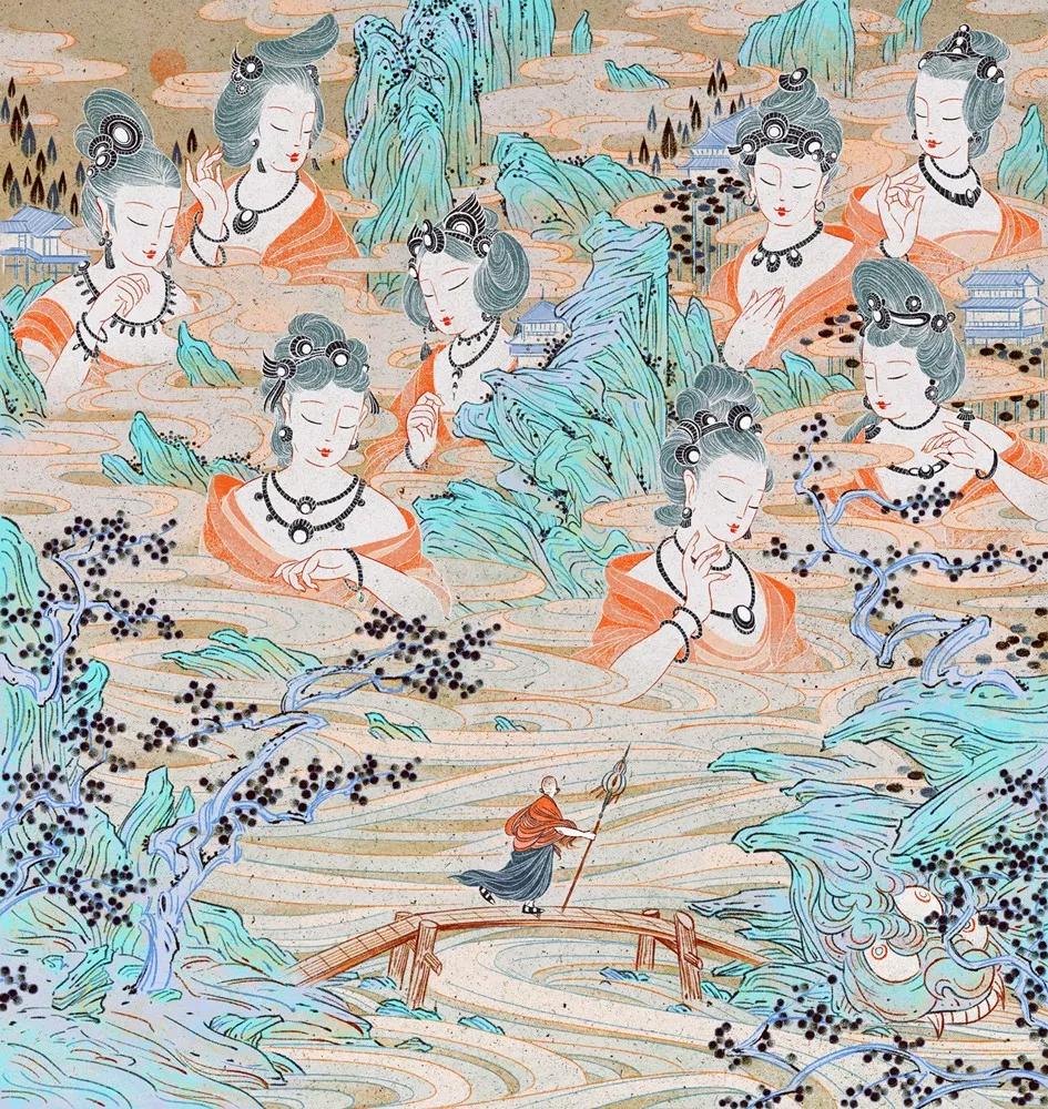 她画的这套《神秘博士》中国风系列，“美哭了”万千网友