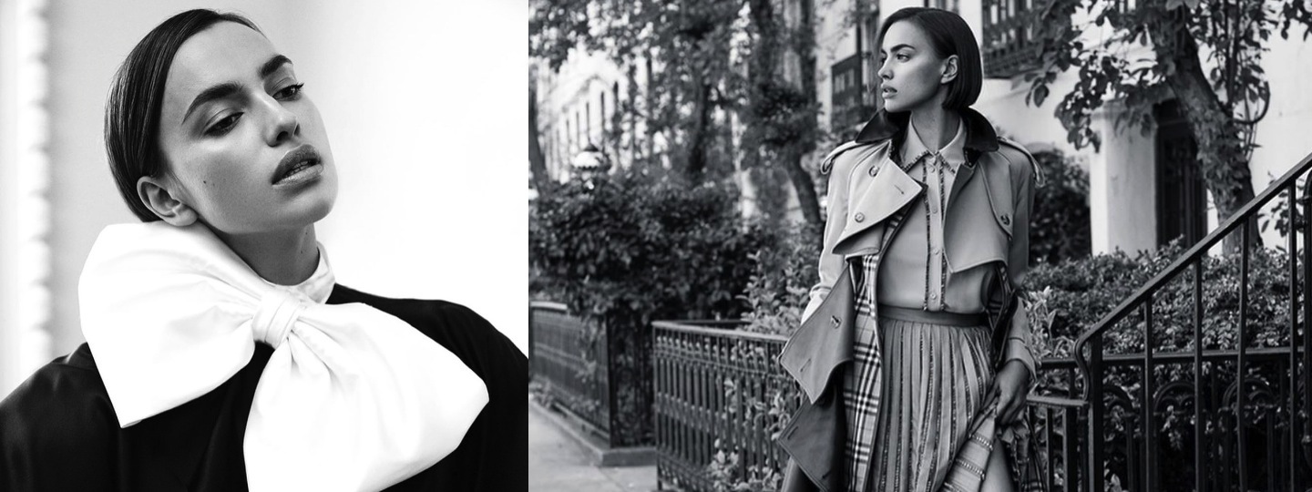 名模伊莉娜为HarpersBazaar拍摄封面，穿名牌服装，打造优雅造型