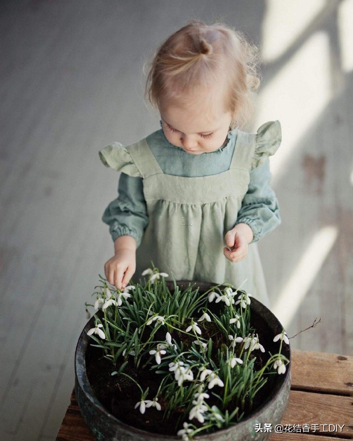 萌宝的可爱小裙子,棉麻面料,漂亮又简单,附5款裁剪图