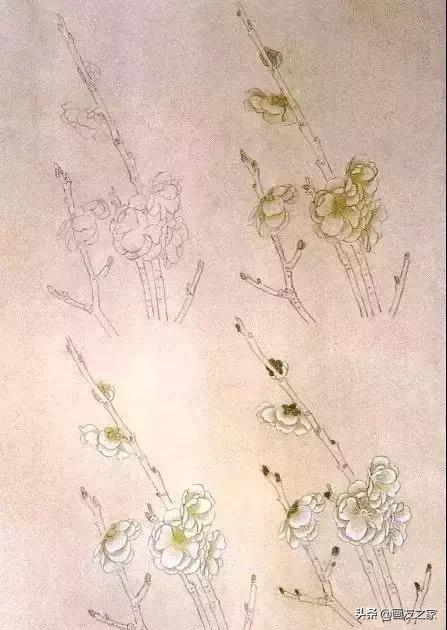 工笔梅花教学,工笔梅花设色技巧