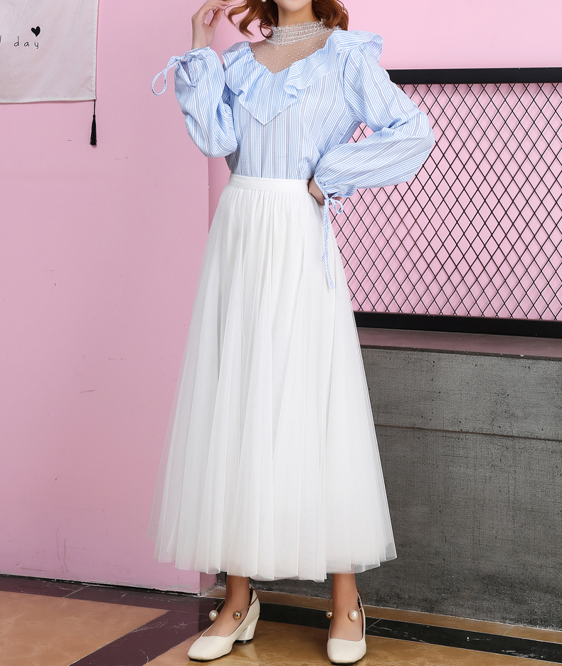 网纱裙配什么丝袜好看,半身网纱裙百搭