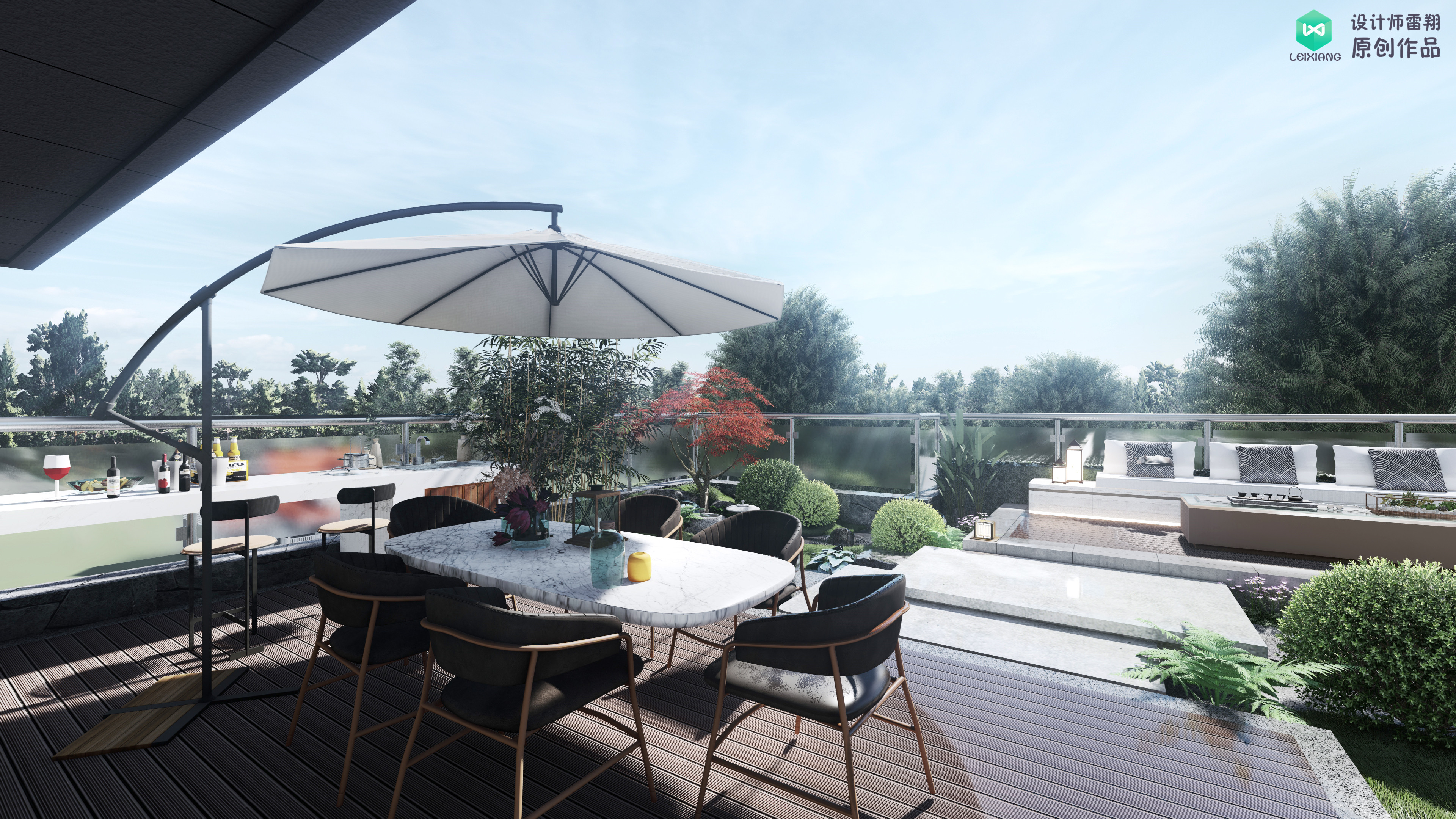 露台花园水泥地面如何铺装,水泥大露台如何改造好看