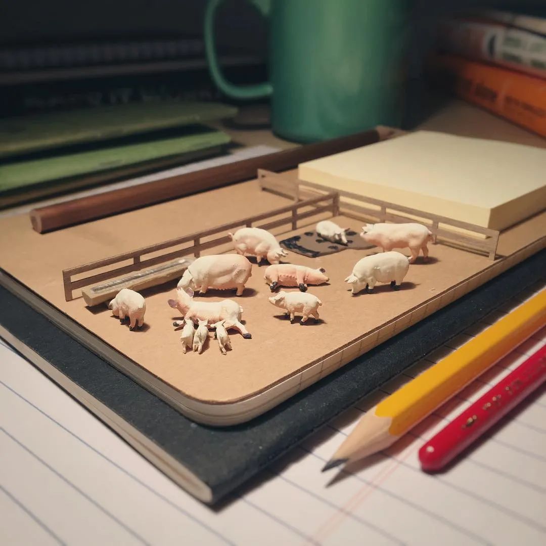 迷你版办公桌,森系书桌迷你世界