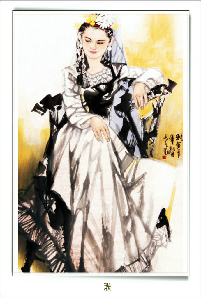 李志远三十张绝美人物画,李智远古风人物画