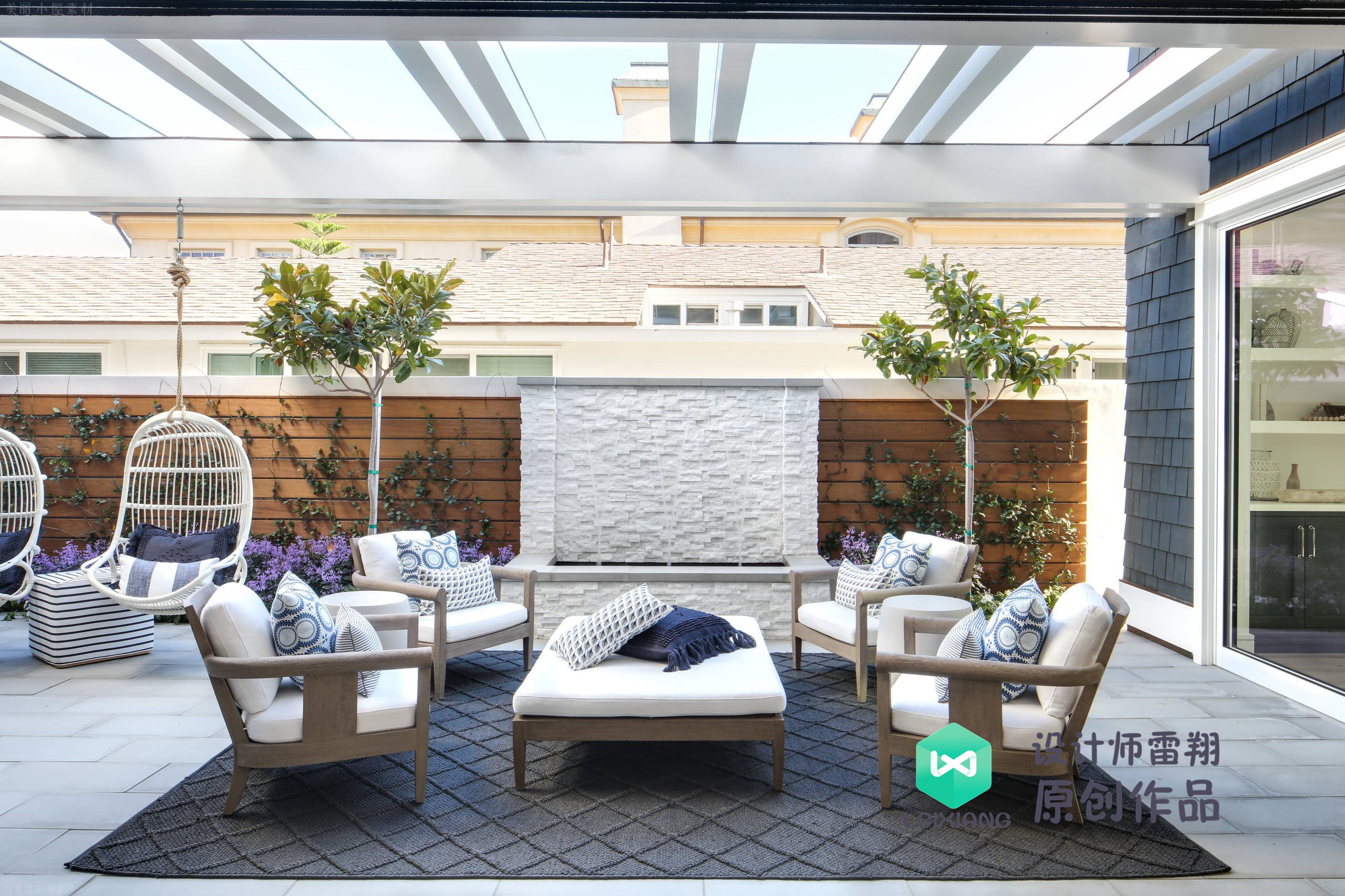 庭院防腐木颜色搭配效果图,庭院怎么铺装防腐木